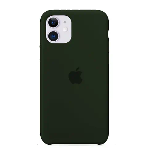 Coque en Silicone Vert Foncé iPhone 11