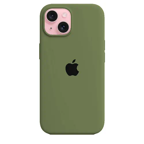 Coque en Silicone Verte iPhone 15 Plus