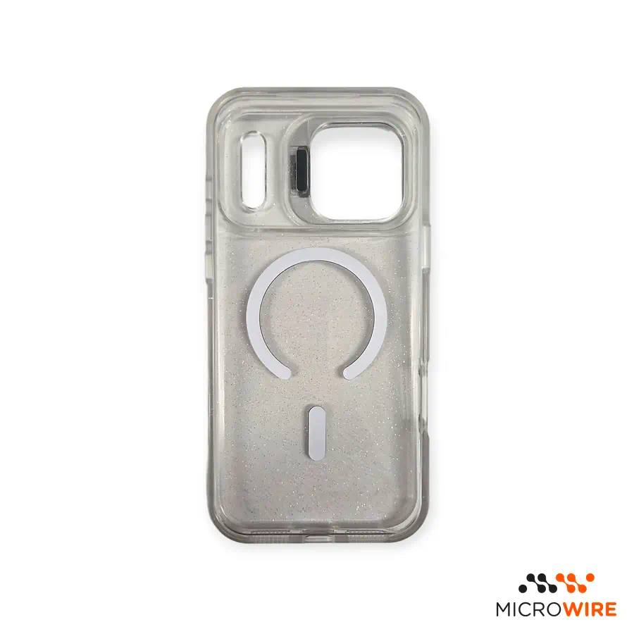 iPhone 17 18 Pro Max Transparent Glitter MagSafe Case