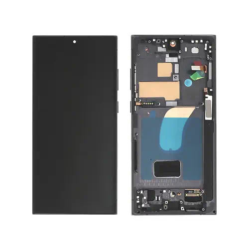 Pantalla LCD con Marco Negro Samsung Galaxy S23 Ultra Soft OLED