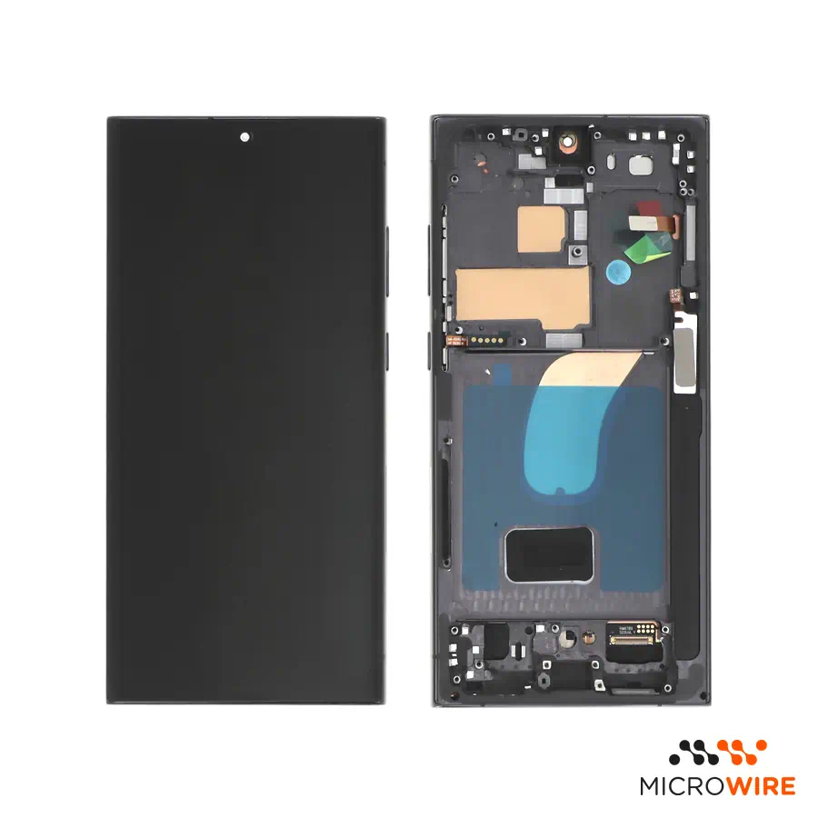 Screen LCD with Frame Black Samsung Galaxy S23 Ultra Soft OLED