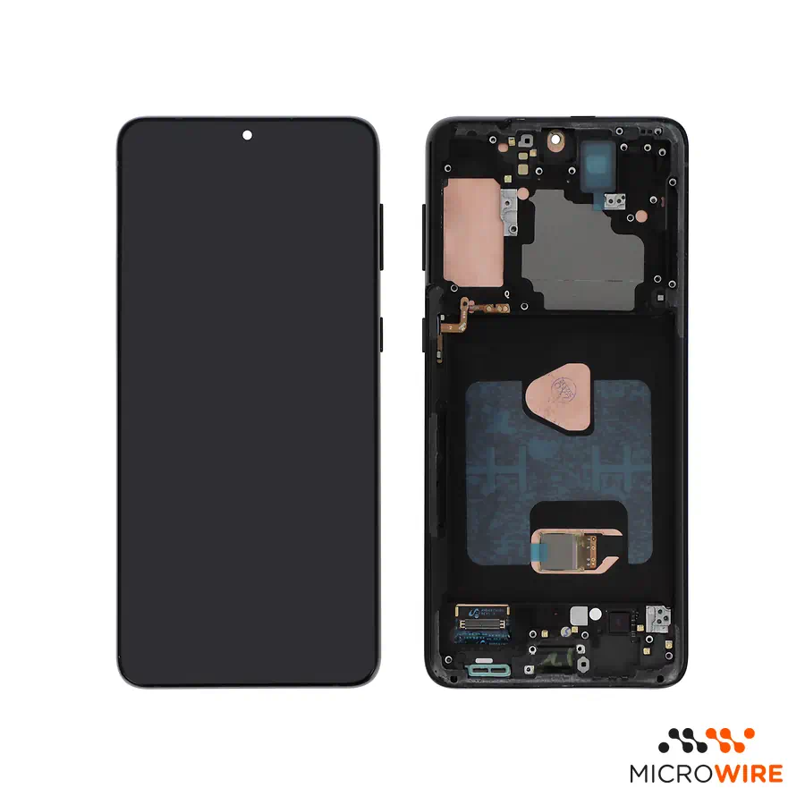 Reconstructed OLED Screen with Frame Samsung Galaxy S21 5G Black