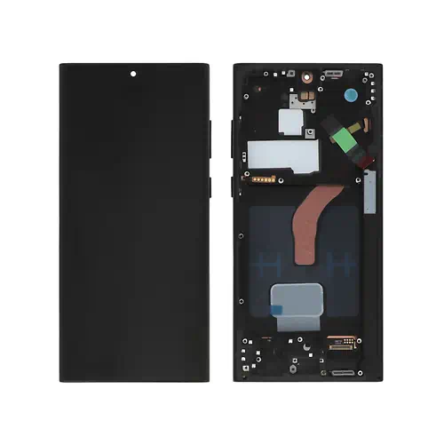 Screen Soft OLED with Frame Black Samsung Galaxy S22 Ultra