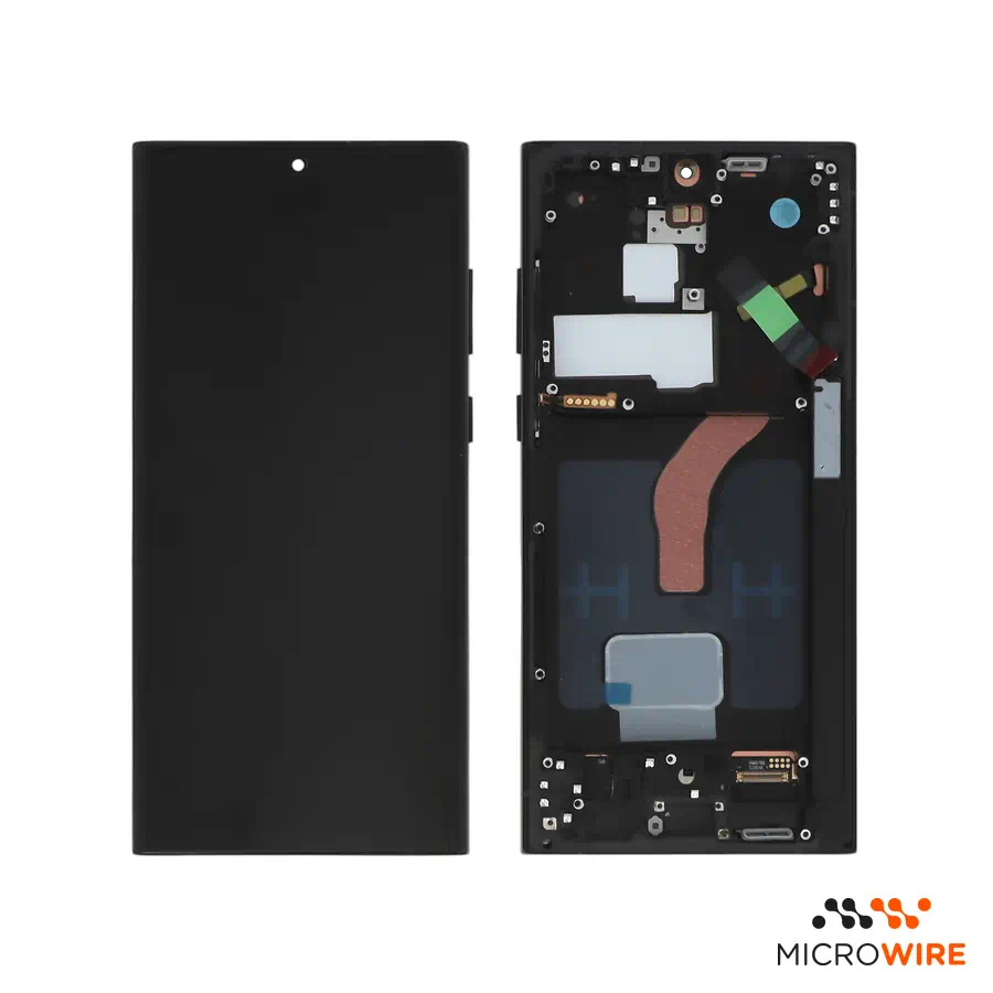 Ecrã Soft OLED com Frame Preto Samsung Galaxy S22 Ultra