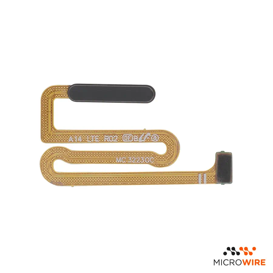 Flex Botão Power e Sensor de Impressão Digital Samsung Galaxy A14 4G A145B Preto