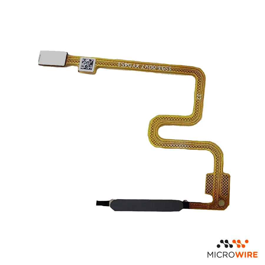 Flex Botão Power e Sensor de Impressão Digital Xiaomi Redmi Note 9 5G 9T 5G Preto