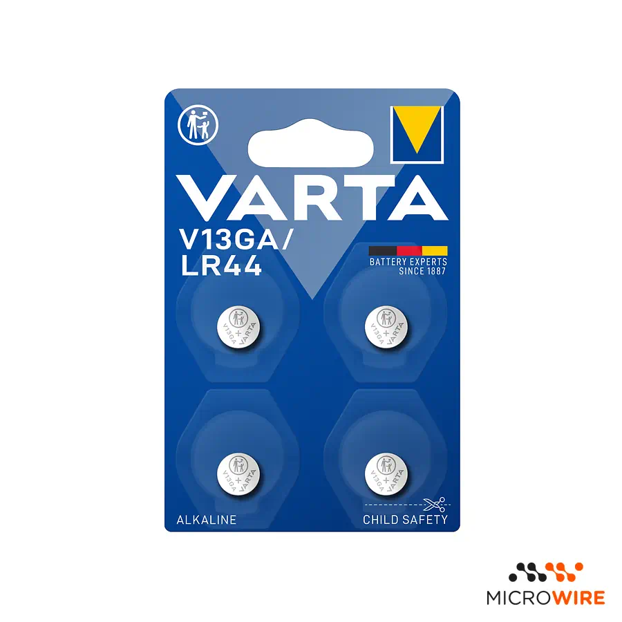 Kit 4 VARTA V13GA LR44 1.5V Alkaline Batteries