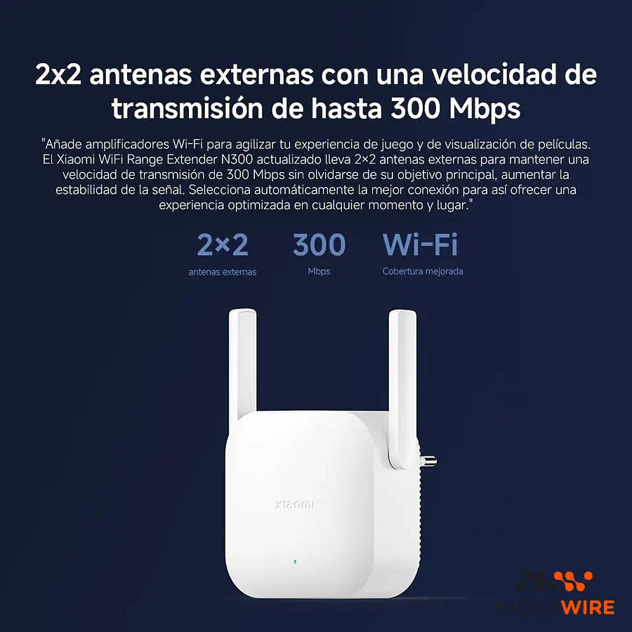 Répéteur de signal Xiaomi WiFi Range Extender N300 Blanc