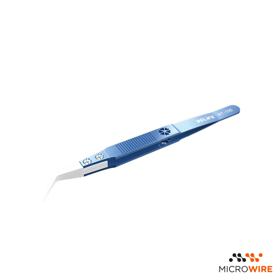 Precision Tweezers with Curved Ceramic Tips RT-15E