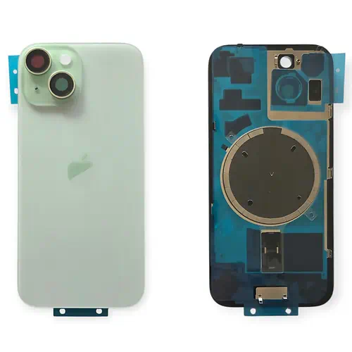 Tampa Traseira iPhone 15 Verde com Lentes