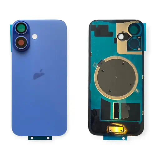 Cache Arrière iPhone 16 Bleu Avec Lentilles