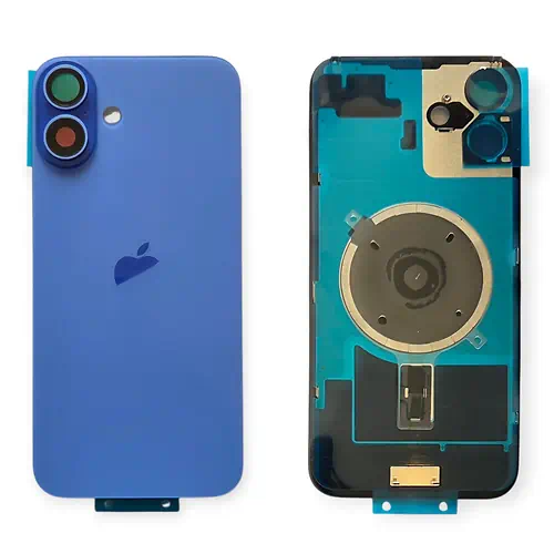 Cache Arrière iPhone 16 Plus Bleu Avec Lentilles
