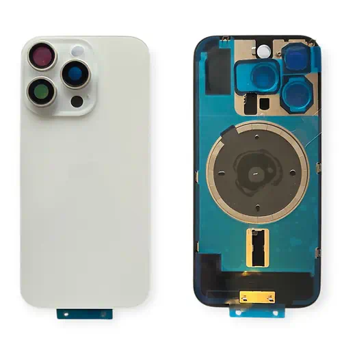Tampa Traseira iPhone 16 Pro Branco Com Lentes