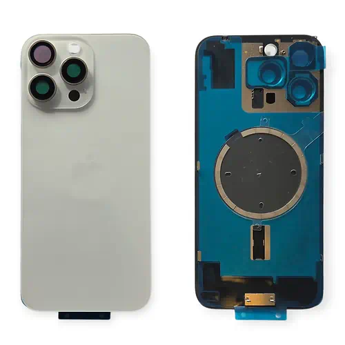 Cache Arrière iPhone 16 Pro Max Blanc Avec Lentilles