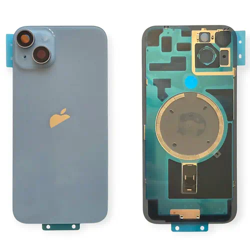 Cache Arrière iPhone 14 Plus Bleu Avec Lentilles