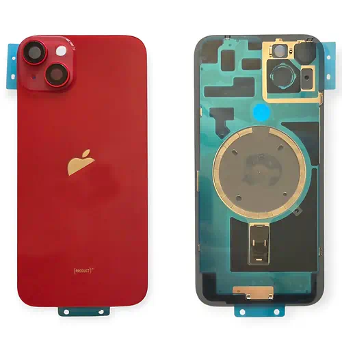 Cache Arrière iPhone 14 Plus Rouge Avec Lentilles