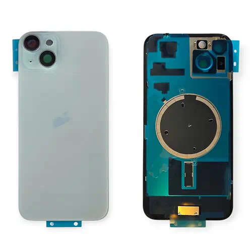 Cache Arrière iPhone 15 Plus Bleu Avec Lentilles