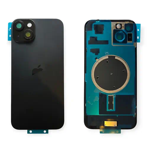 Cache Arrière iPhone 15 Plus Noir Avec Lentilles