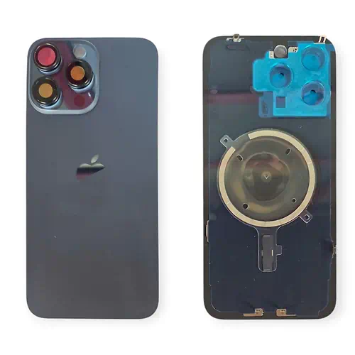 Cache Arrière iPhone 15 Pro Max Bleu Avec Lentilles