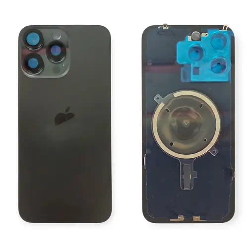 Cache Arrière iPhone 15 Pro Max Noir Avec Lentilles