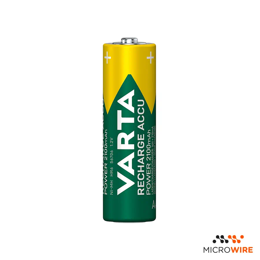 VARTA 4 Pack Rechargeable AA Batteries 2100mAh