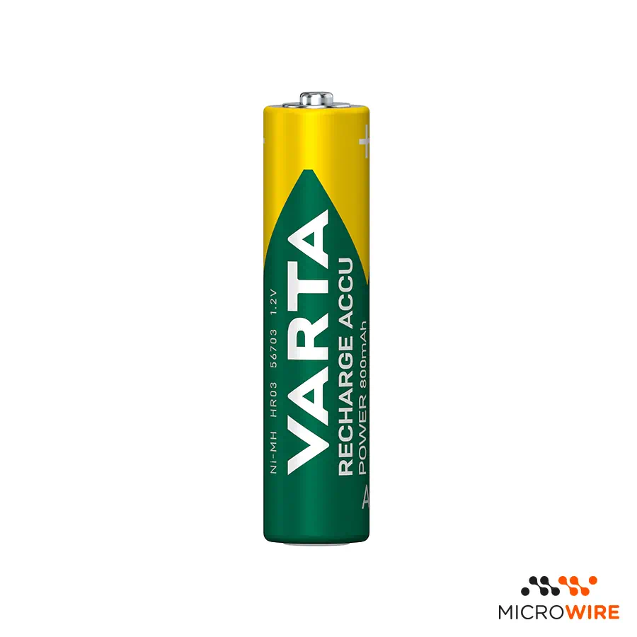 VARTA 4 Pack AAA Rechargeable Batteries 800mAh