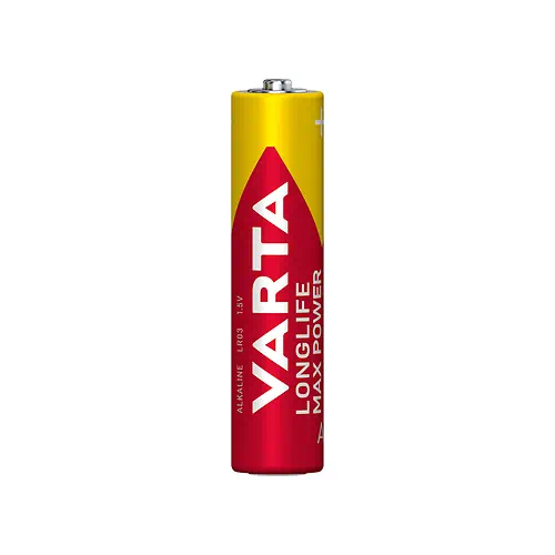 VARTA Pack of 4 AAA Alkaline Batteries Longlife Max Power