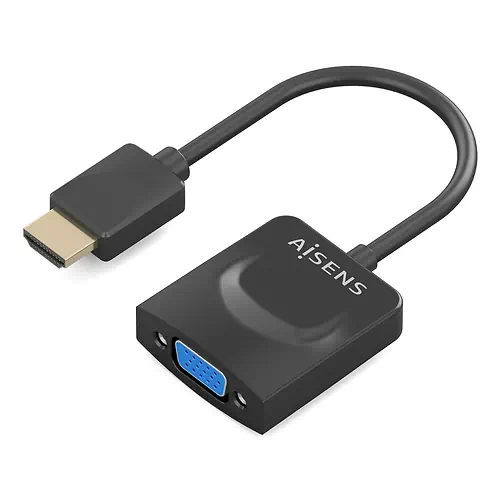 Adaptateur HDMI vers VGA D Sub Aisens 15cm Noir