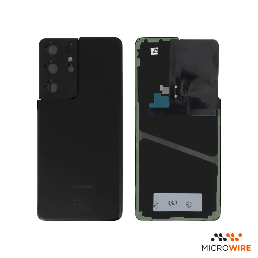 Back Cover Galaxy S21 Ultra Black With Rear Camera Lens