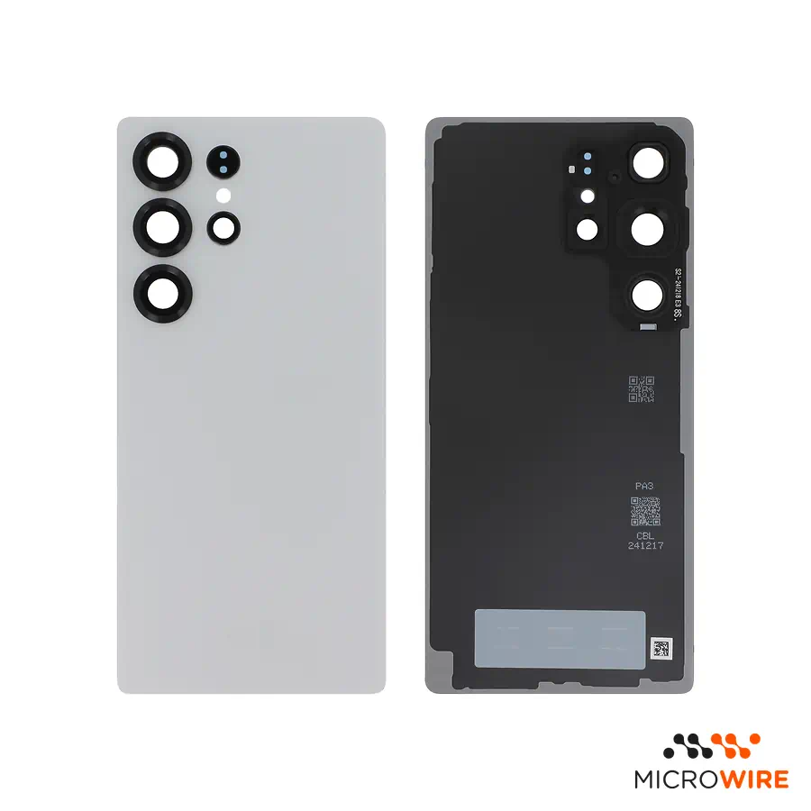 Back Cover Galaxy S25 Ultra White With Rear Camera Lens