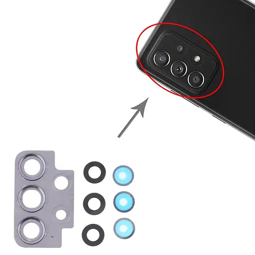 Rear Camera Glass and Frame Samsung Galaxy A52 4G 5G Grey