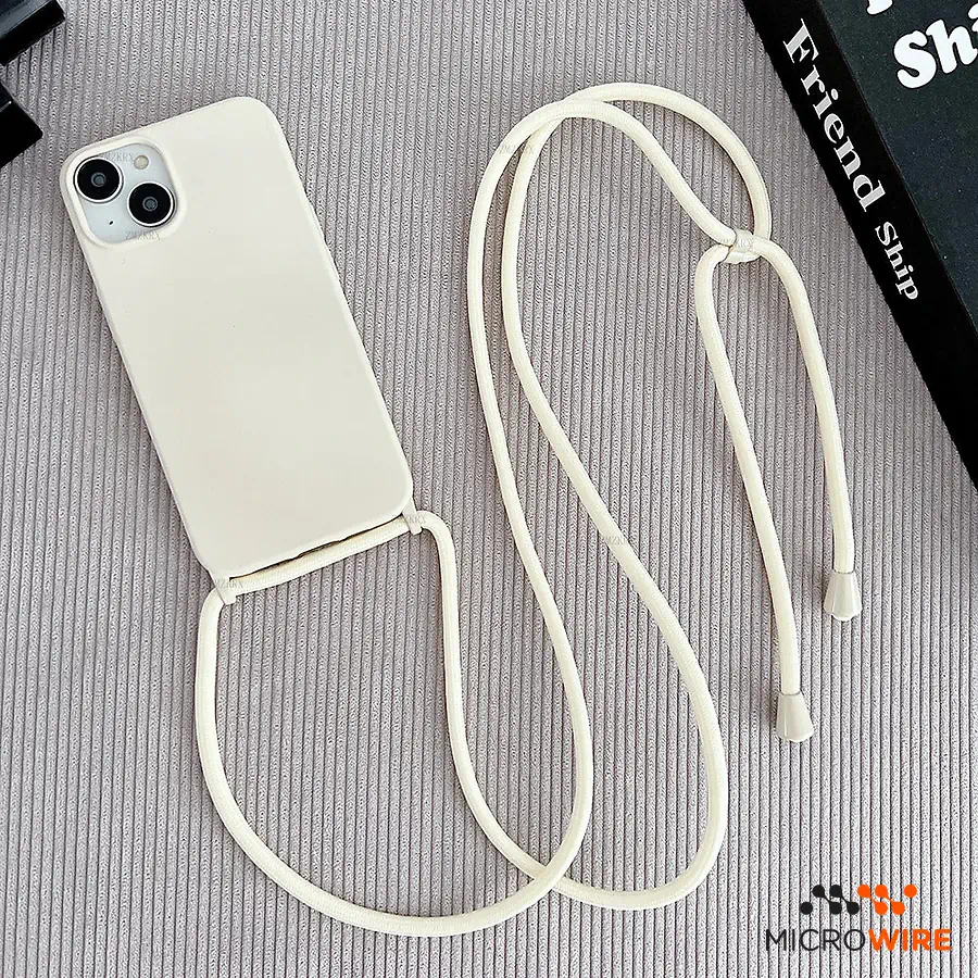 Beige Case with Strap for iPhone 13