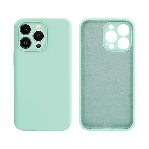 Mint Green Silicone Case for iPhone 13 14