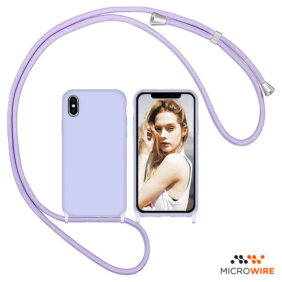 Capa Roxa com Cordão iPhone XS Max