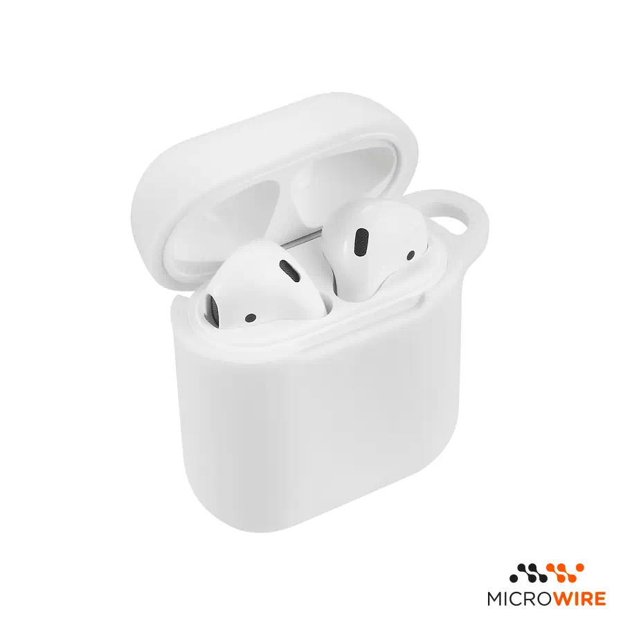 Coque en Silicone Apple AirPods 2ème Gén Blanc