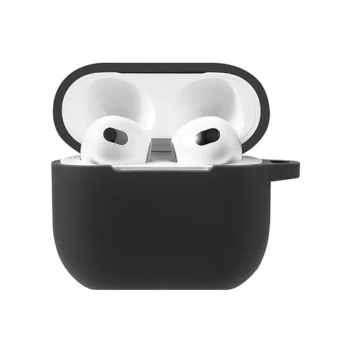 Coque en Silicone Apple AirPods 3ème Gén Noir