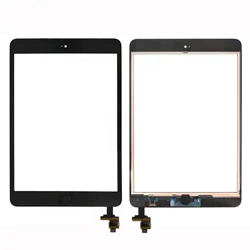 iPad Mini 1 et 2 Tactile avec IC et Bouton Home Noir