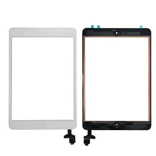 iPad Mini 1 et 2 Tactile avec IC et Bouton Home Blanc