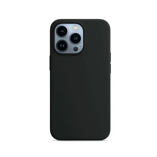Coque en Silicone Simple Noire iPhone 13 14