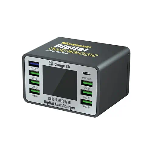 Station de Charge 8 Ports USB QC3 50W Mechanic 8C
