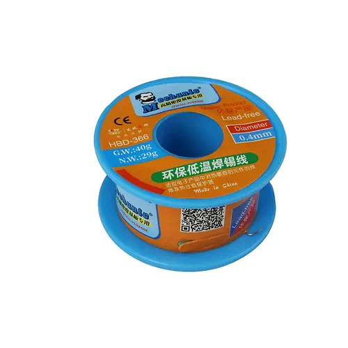 Bobine de Fil à Souder Basse Température Mechanic 0.8mm 55gr