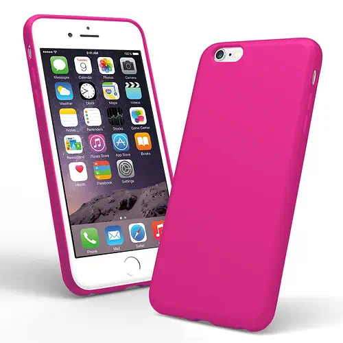 Coque Silicone Rose pour iPhone 6 Plus 6s Plus