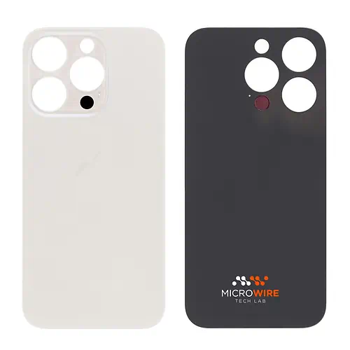 Cache Arrière iPhone 15 Pro Titane Blanc